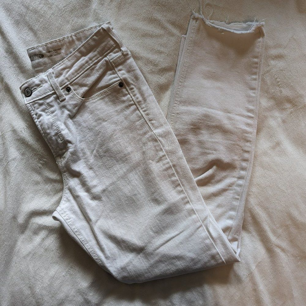 Old Navy Power Straight White Jeans